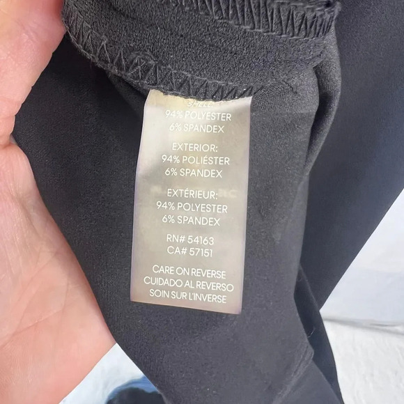 Calving Klein LBD Black Scoop Neck Pearl Sleeve Sheath Dress Classy Sz 4 - Picture 7 of 9